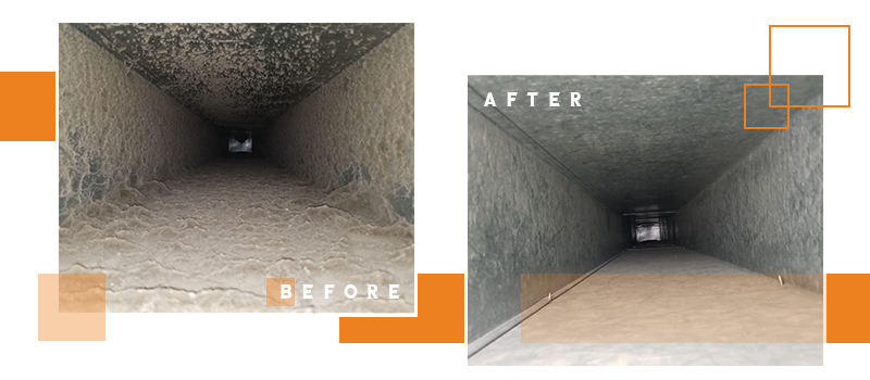 Air Duct Before & After Cleaning